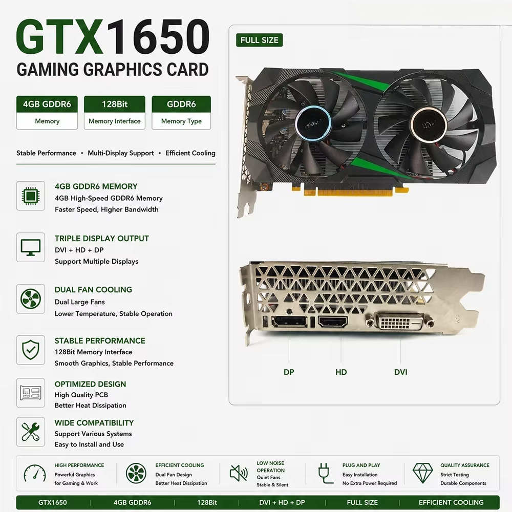 Pc Gaming Gtx 1650 - Видеокарта GTX 1650 4 ГБ GDDR6