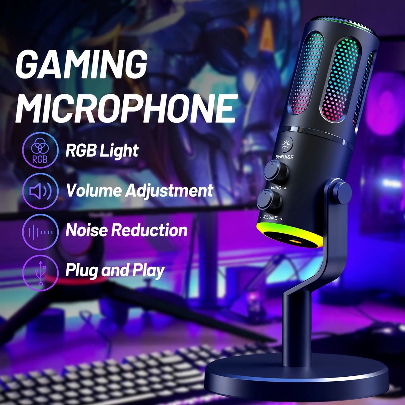 Игровой USB-микрофон SU8 для П – обзор и цена Pc Gaming Live Streaming